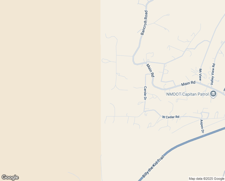 map of restaurants, bars, coffee shops, grocery stores, and more near 228 Hailstorm Road in Capitan