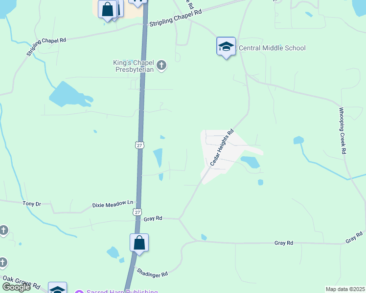 map of restaurants, bars, coffee shops, grocery stores, and more near 140 Walker Woods Drive in Carrollton