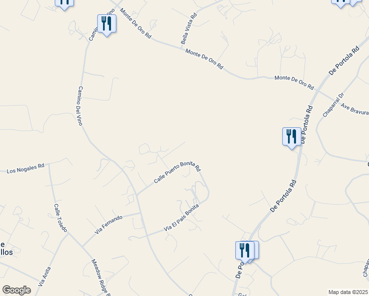 map of restaurants, bars, coffee shops, grocery stores, and more near 36335 Vía Burgandy in Temecula