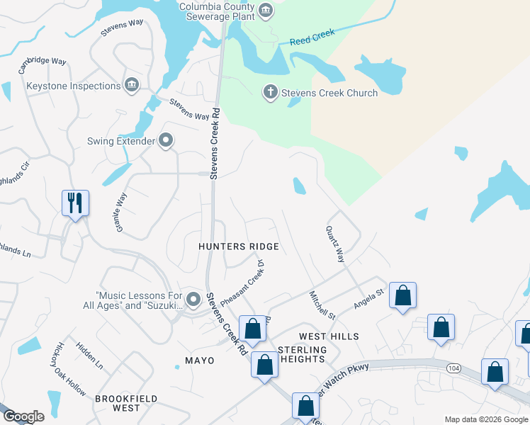 map of restaurants, bars, coffee shops, grocery stores, and more near 493 Falcon Drive in Martinez