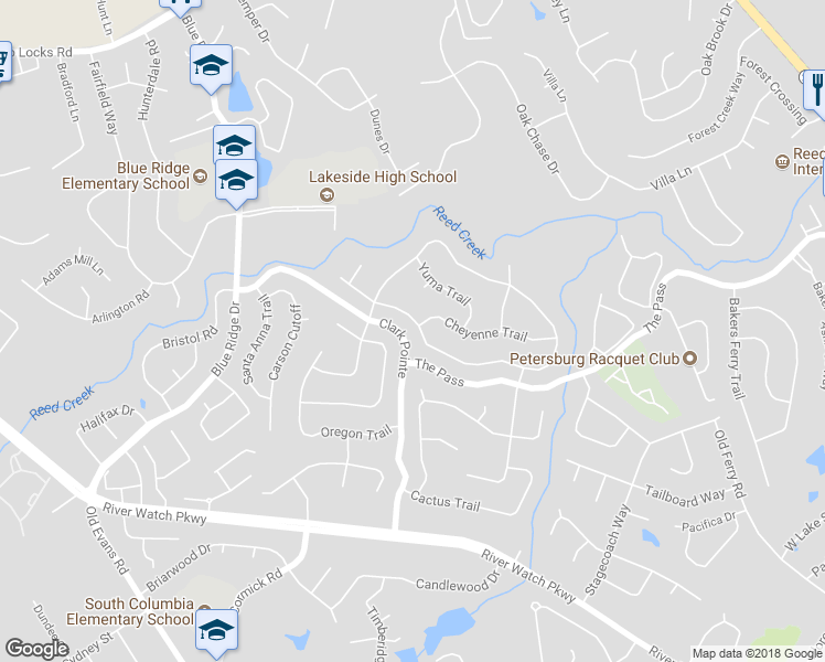 map of restaurants, bars, coffee shops, grocery stores, and more near 273 High Chaparral Drive in Martinez