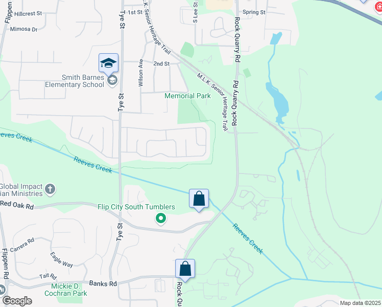 map of restaurants, bars, coffee shops, grocery stores, and more near 178 Misty Ridge Trail in Stockbridge