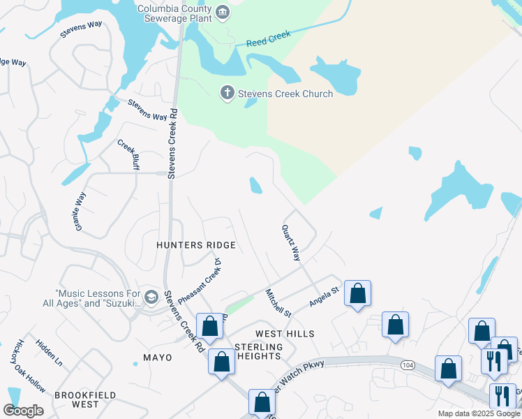map of restaurants, bars, coffee shops, grocery stores, and more near 740 Alice Lane in Martinez