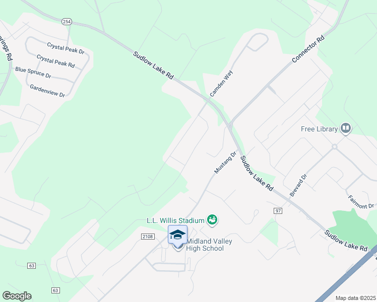 map of restaurants, bars, coffee shops, grocery stores, and more near 626 Tess Street in Graniteville