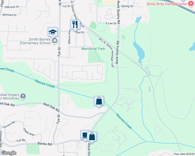 map of restaurants, bars, coffee shops, grocery stores, and more near 178 Misty Ridge Trail in Stockbridge