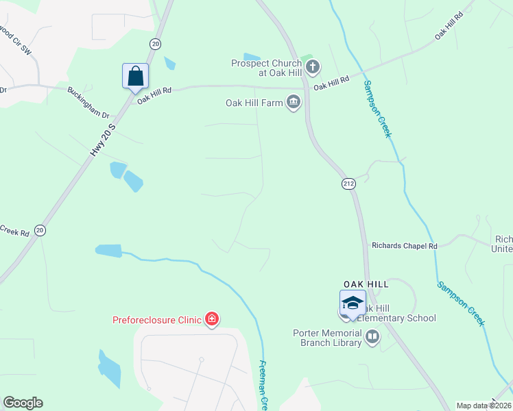 map of restaurants, bars, coffee shops, grocery stores, and more near 515 Robin Road in Covington