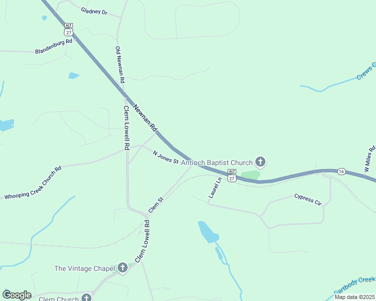 map of restaurants, bars, coffee shops, grocery stores, and more near 2716 Georgia 16 in Carrollton