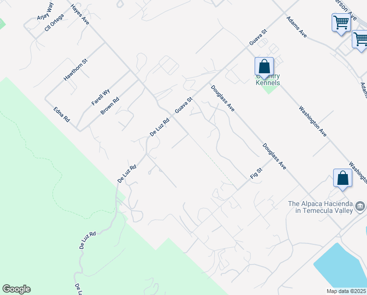 map of restaurants, bars, coffee shops, grocery stores, and more near 25715 Hayes Avenue in Murrieta