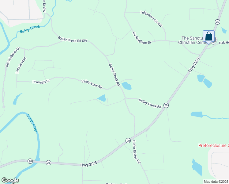 map of restaurants, bars, coffee shops, grocery stores, and more near 1979 Bailey Creek Road in Covington