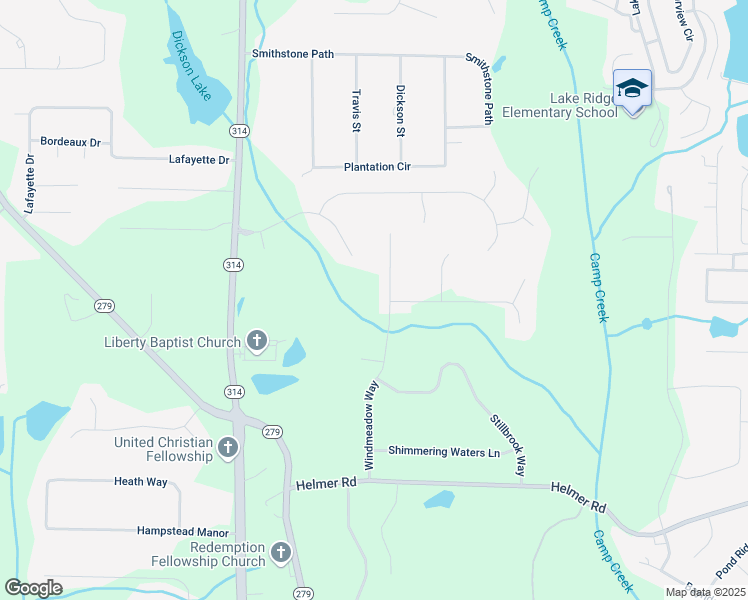 map of restaurants, bars, coffee shops, grocery stores, and more near 132 Windmeadow Way in Fayetteville