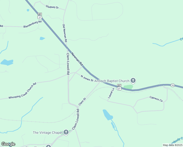 map of restaurants, bars, coffee shops, grocery stores, and more near 2716 Georgia 16 in Carrollton