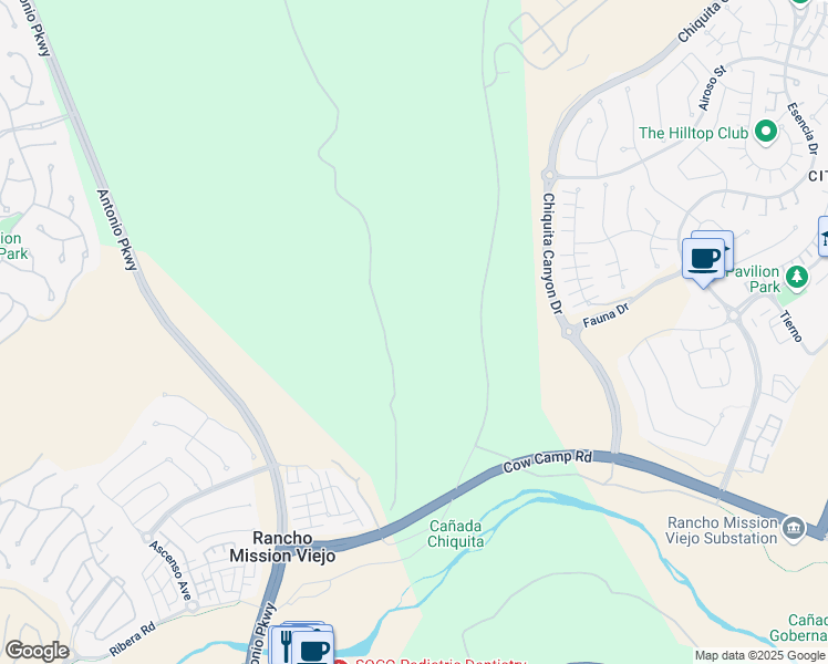 map of restaurants, bars, coffee shops, grocery stores, and more near in Rancho Mission Viejo