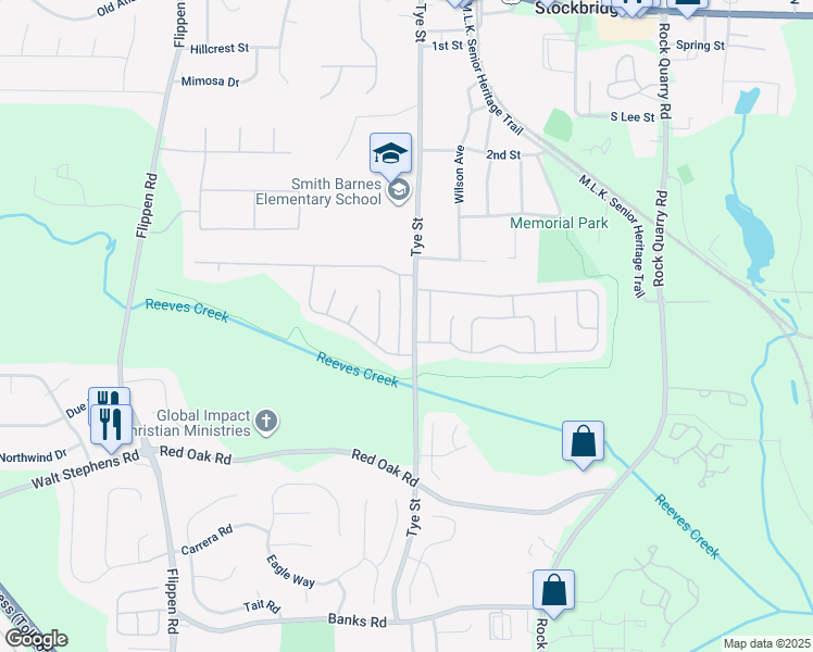 map of restaurants, bars, coffee shops, grocery stores, and more near 310 Tramore Pass in Stockbridge