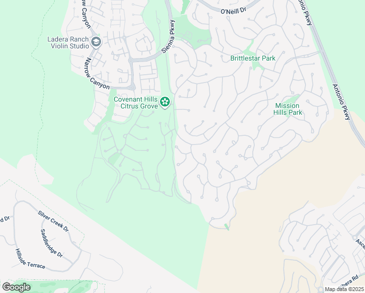 map of restaurants, bars, coffee shops, grocery stores, and more near 6 Pistoria Lane in Ladera Ranch