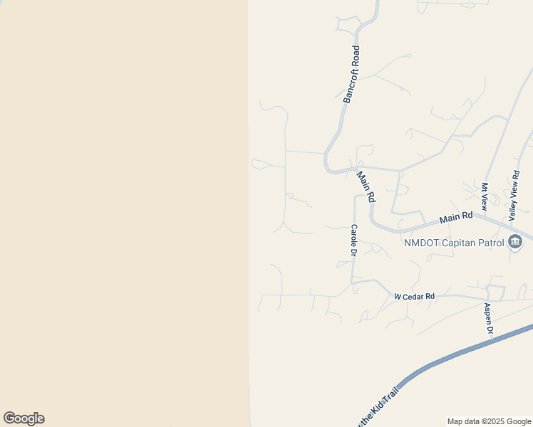 map of restaurants, bars, coffee shops, grocery stores, and more near 228 Hailstorm Road in Capitan