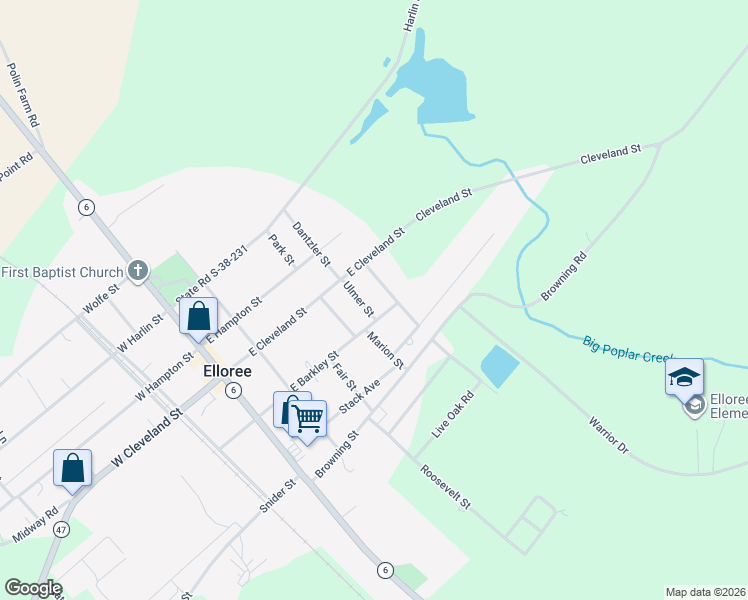 map of restaurants, bars, coffee shops, grocery stores, and more near 450 Ulmer Street in Orangeburg