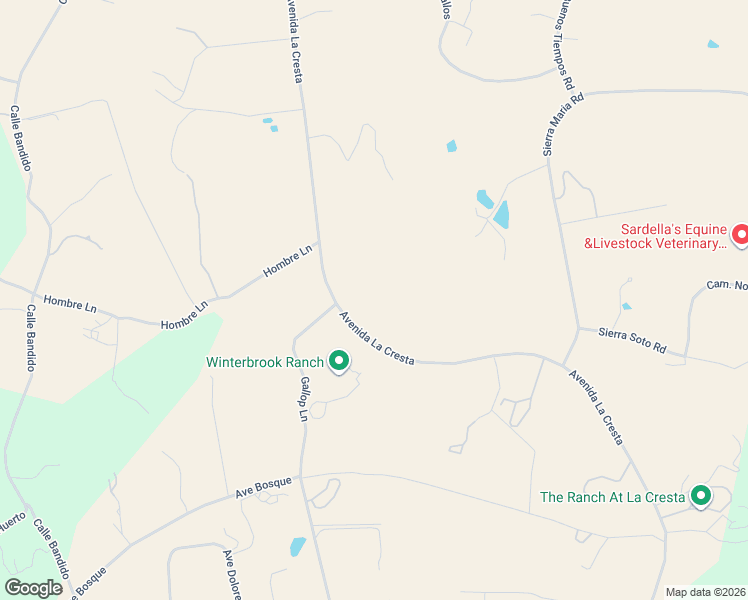 map of restaurants, bars, coffee shops, grocery stores, and more near 40500 Avenida La Cresta in Murrieta