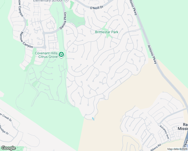 map of restaurants, bars, coffee shops, grocery stores, and more near 7 Broken Arrow Street in Mission Viejo