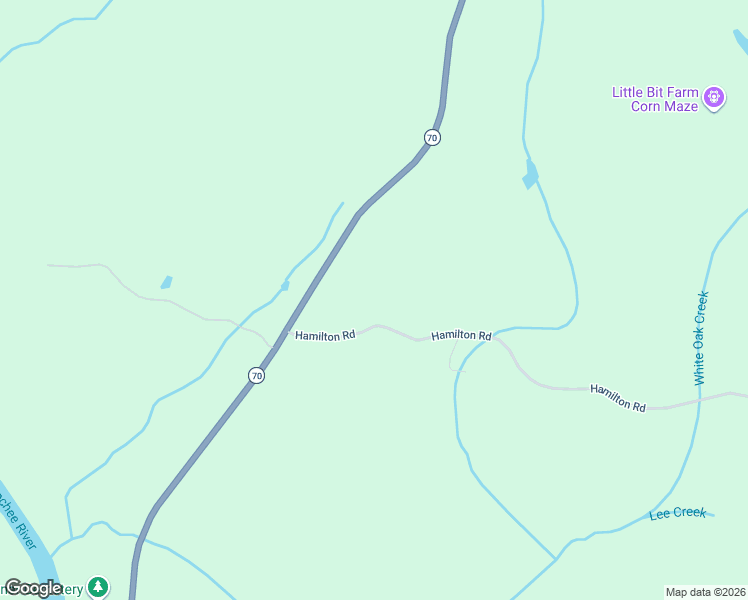 map of restaurants, bars, coffee shops, grocery stores, and more near 12655 Hamilton Road in Chattahoochee Hills