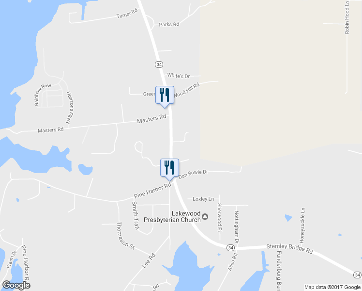 map of restaurants, bars, coffee shops, grocery stores, and more near 4422 Voncile Street in Pell City