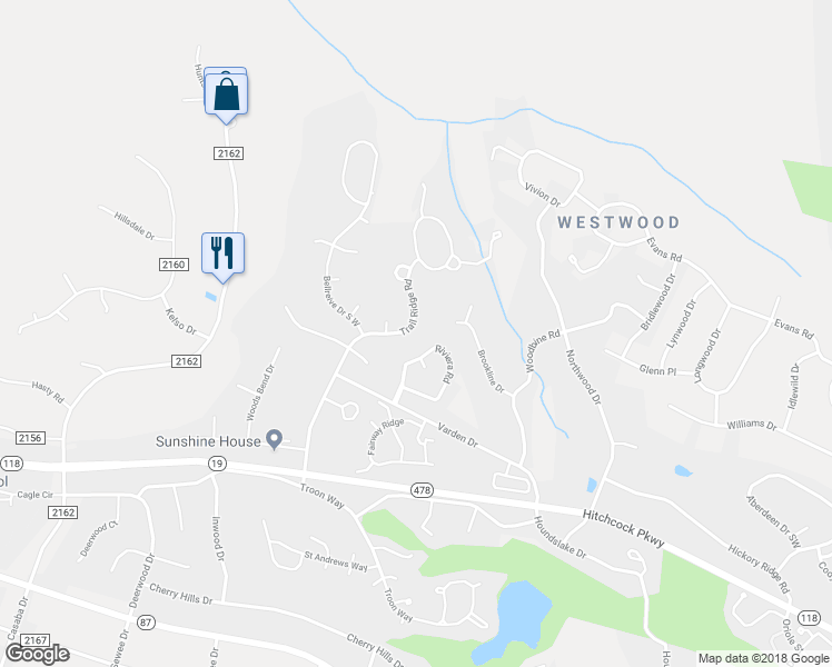 map of restaurants, bars, coffee shops, grocery stores, and more near 887 Trail Ridge Road in Aiken