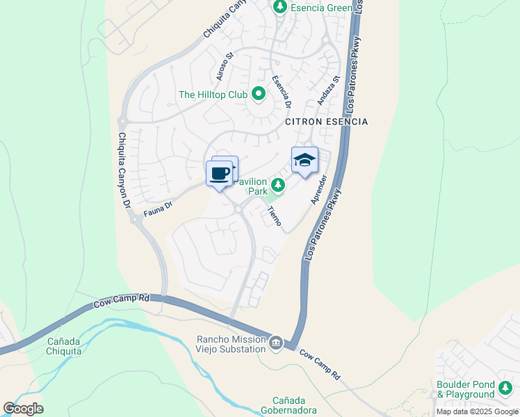 map of restaurants, bars, coffee shops, grocery stores, and more near 15 Patria in Mission Viejo