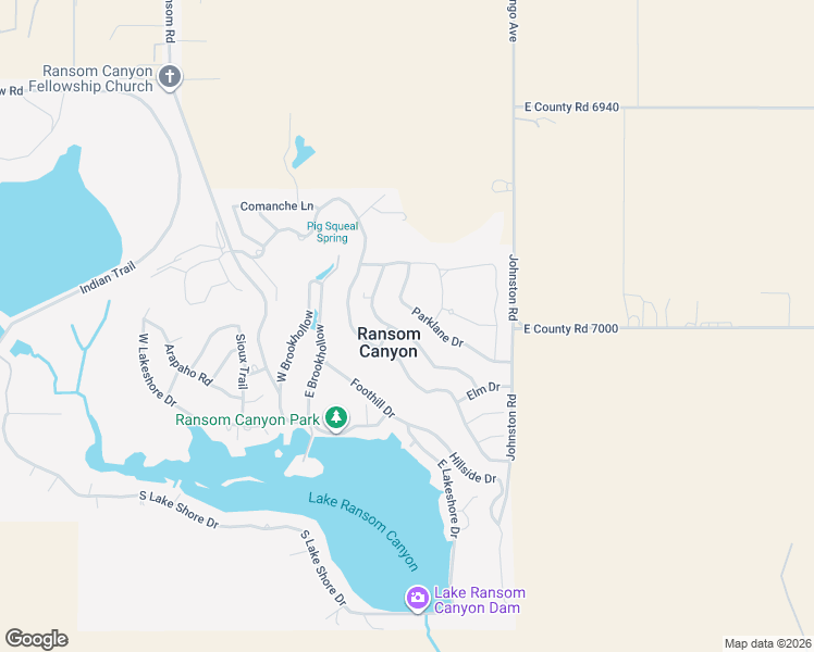 map of restaurants, bars, coffee shops, grocery stores, and more near in Ransom Canyon