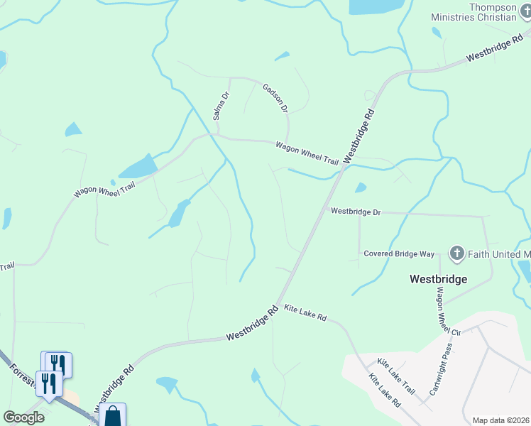 map of restaurants, bars, coffee shops, grocery stores, and more near 150 White Tail Court in Fayetteville