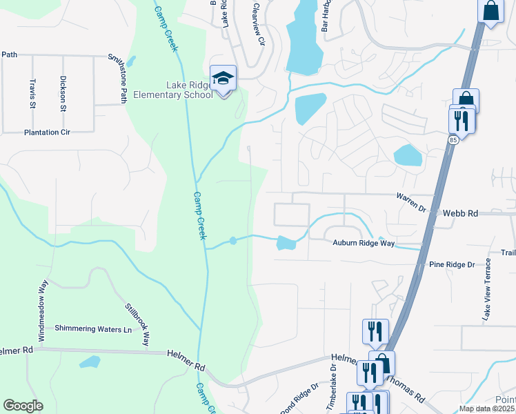 map of restaurants, bars, coffee shops, grocery stores, and more near 8112 Carlton Road in Riverdale