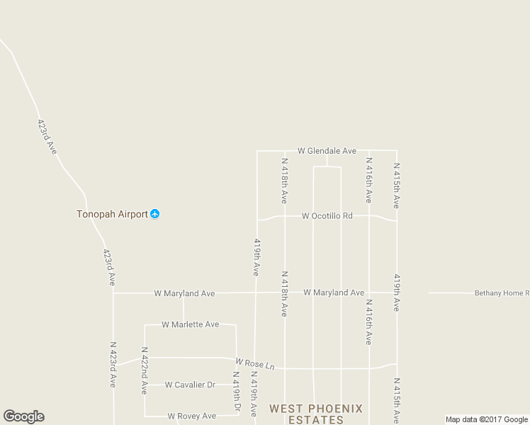 map of restaurants, bars, coffee shops, grocery stores, and more near 6707 419th Avenue in Tonopah