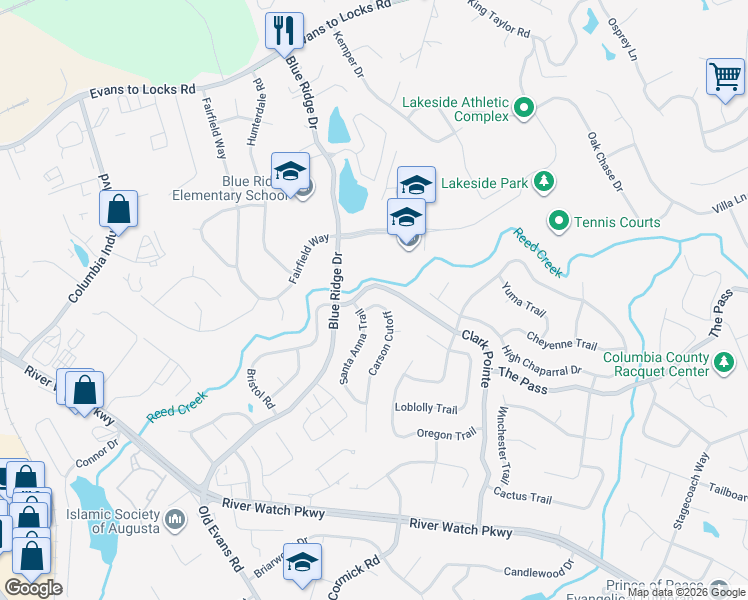 map of restaurants, bars, coffee shops, grocery stores, and more near 3922 Carson Cutoff in Martinez