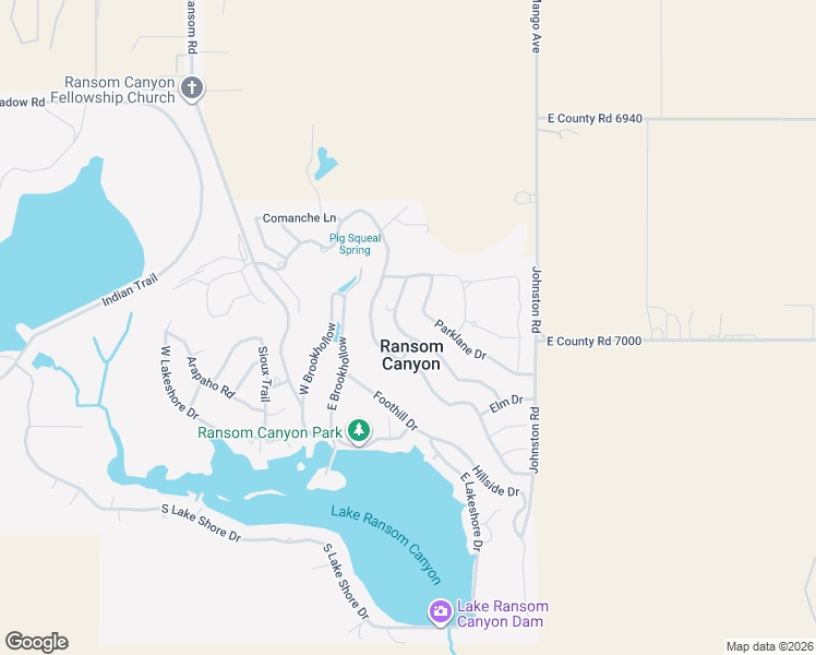 map of restaurants, bars, coffee shops, grocery stores, and more near 19 Highland Drive in Ransom Canyon