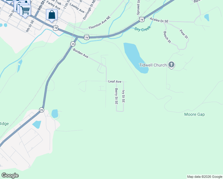 map of restaurants, bars, coffee shops, grocery stores, and more near 8701 Leaf Avenue in Leeds