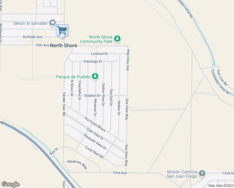 map of restaurants, bars, coffee shops, grocery stores, and more near 99380 Dolphin Drive in Mecca