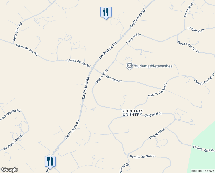 map of restaurants, bars, coffee shops, grocery stores, and more near 37285 Avenue Bravura in Temecula