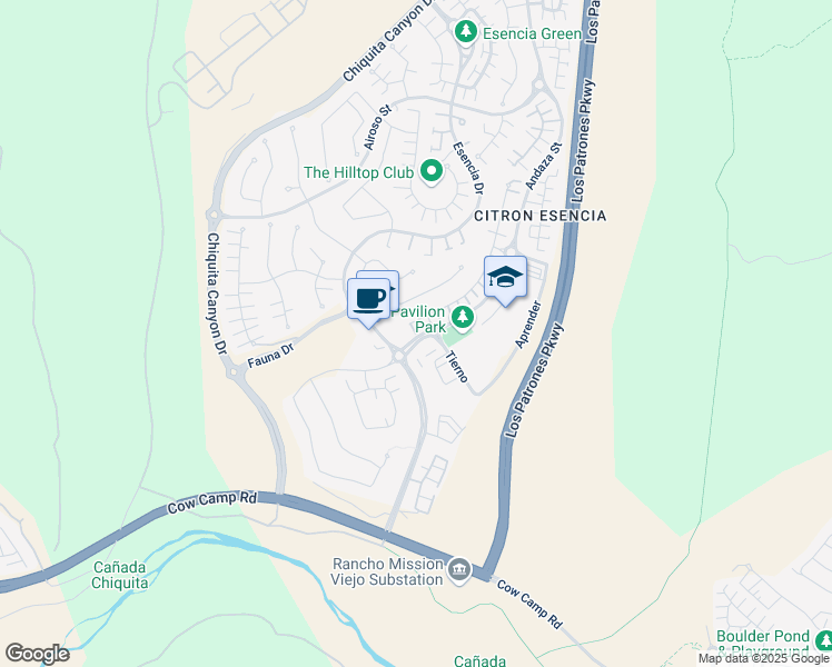 map of restaurants, bars, coffee shops, grocery stores, and more near 15 Patria in Mission Viejo