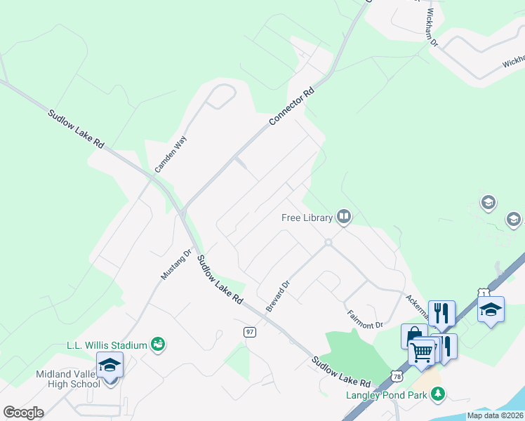 map of restaurants, bars, coffee shops, grocery stores, and more near 277 Country Glen Avenue in Graniteville