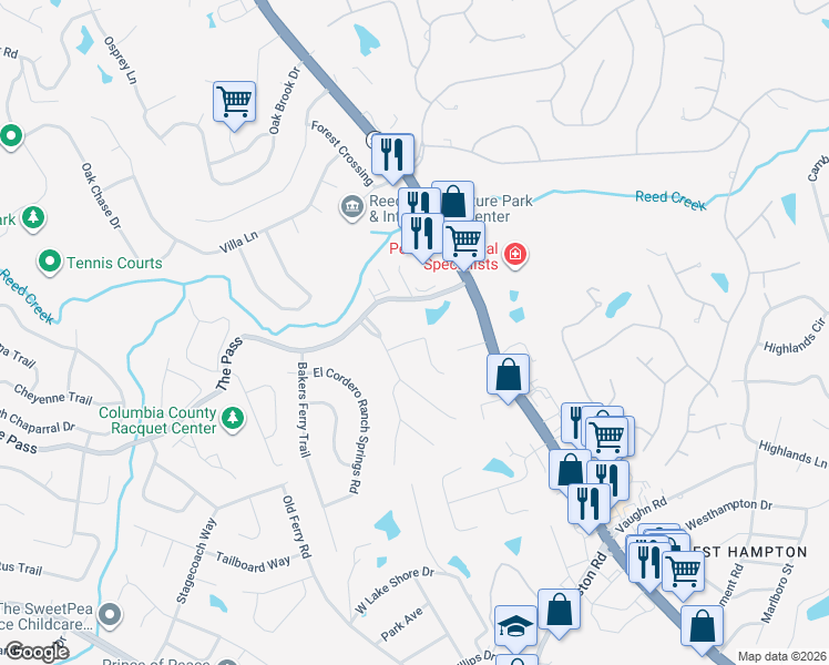 map of restaurants, bars, coffee shops, grocery stores, and more near 476 Boulder Fork in Martinez