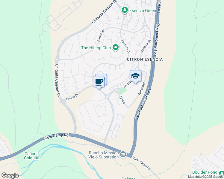 map of restaurants, bars, coffee shops, grocery stores, and more near 110 Marisol Street in Ladera Ranch