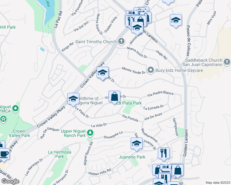 map of restaurants, bars, coffee shops, grocery stores, and more near 29456 Vista Plaza Drive in Laguna Niguel