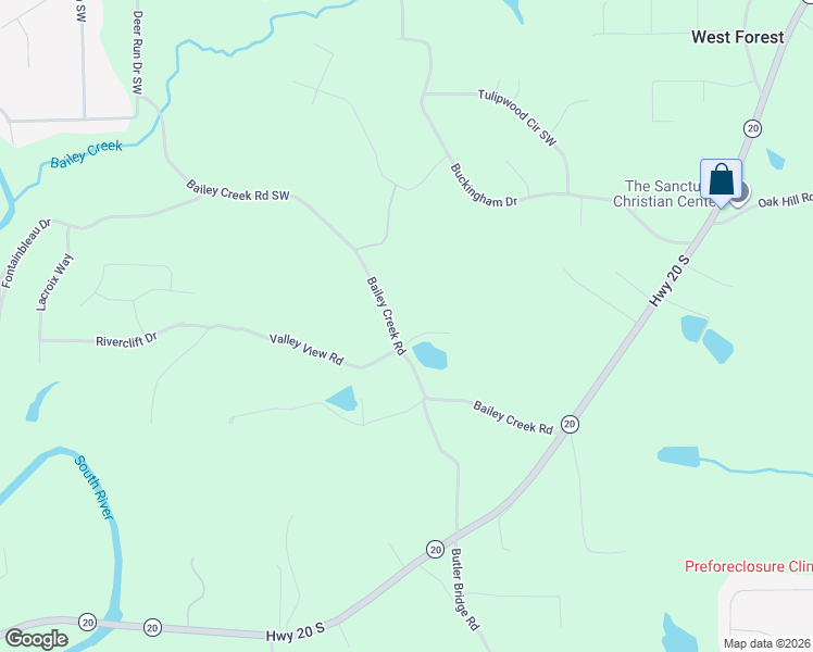 map of restaurants, bars, coffee shops, grocery stores, and more near 1904 Bailey Creek Road in Covington