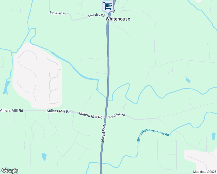 map of restaurants, bars, coffee shops, grocery stores, and more near Highway 155 North in Stockbridge