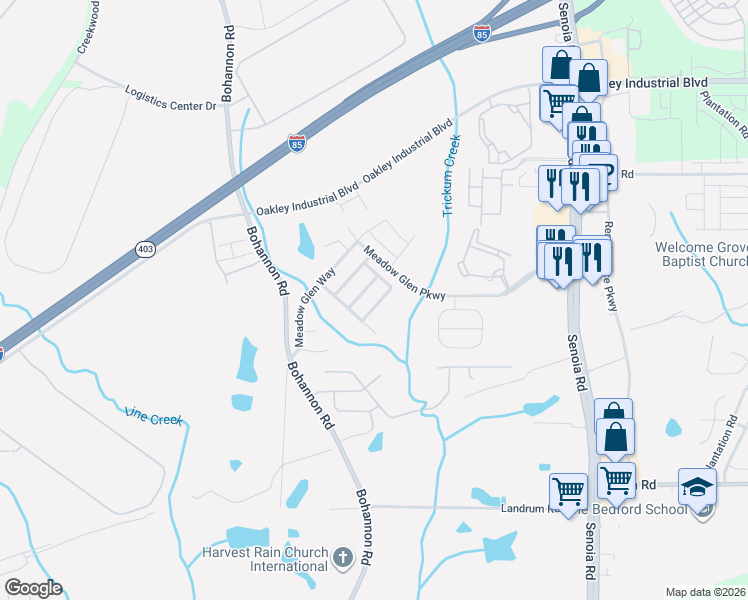 map of restaurants, bars, coffee shops, grocery stores, and more near 6016 Preserve Pass in Fairburn