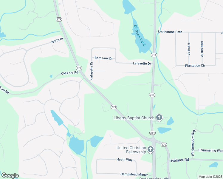 map of restaurants, bars, coffee shops, grocery stores, and more near 159 Stearman Road in Fayetteville