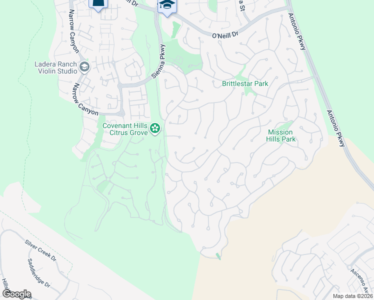 map of restaurants, bars, coffee shops, grocery stores, and more near 9 Kathryn Lane in Mission Viejo
