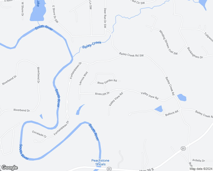 map of restaurants, bars, coffee shops, grocery stores, and more near 2003 River Garden Way in Covington