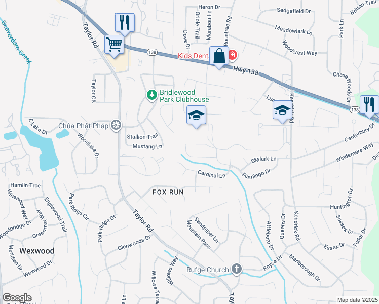 map of restaurants, bars, coffee shops, grocery stores, and more near 117 Oriole Drive in Jonesboro