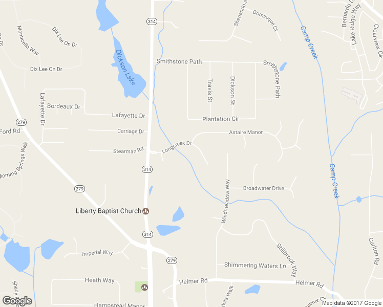 map of restaurants, bars, coffee shops, grocery stores, and more near 165 Longcreek Drive in Fayetteville