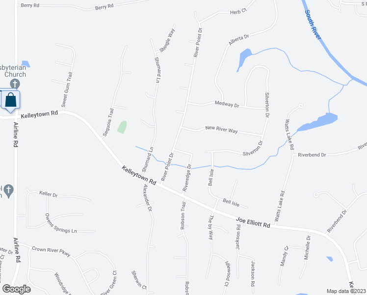 map of restaurants, bars, coffee shops, grocery stores, and more near 210 Riveredge Drive in McDonough