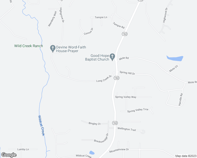 map of restaurants, bars, coffee shops, grocery stores, and more near 60 Long Creek Drive in Covington
